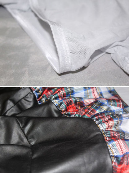 Edgy Plaid Schoolgirl Outfit