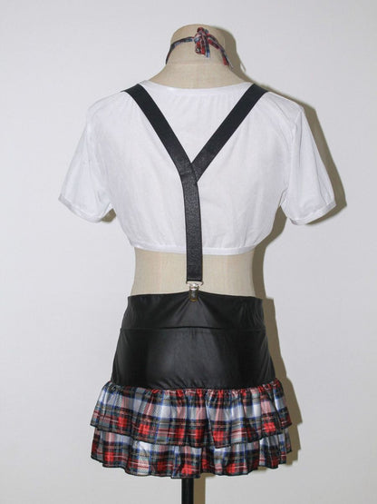 Edgy Plaid Schoolgirl Outfit