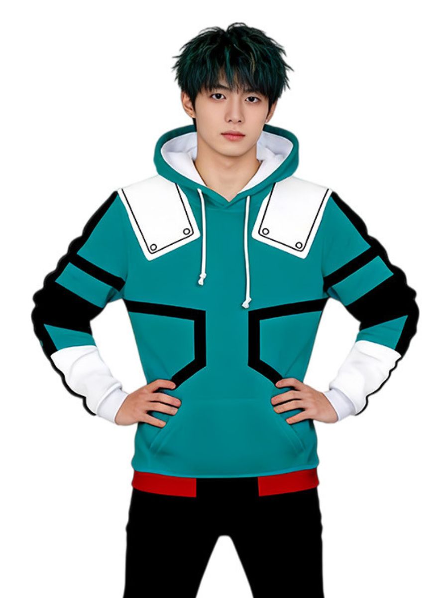 My Hero Academia Izuku Midoriya Costume for Adults Anime Deku Hooded Sweatshirt