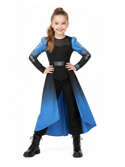 Descendants 5 Evil Chloe Costume for Kids and Adults Descendants Wicked Wonderland Princess Blue Cosplay Outfit