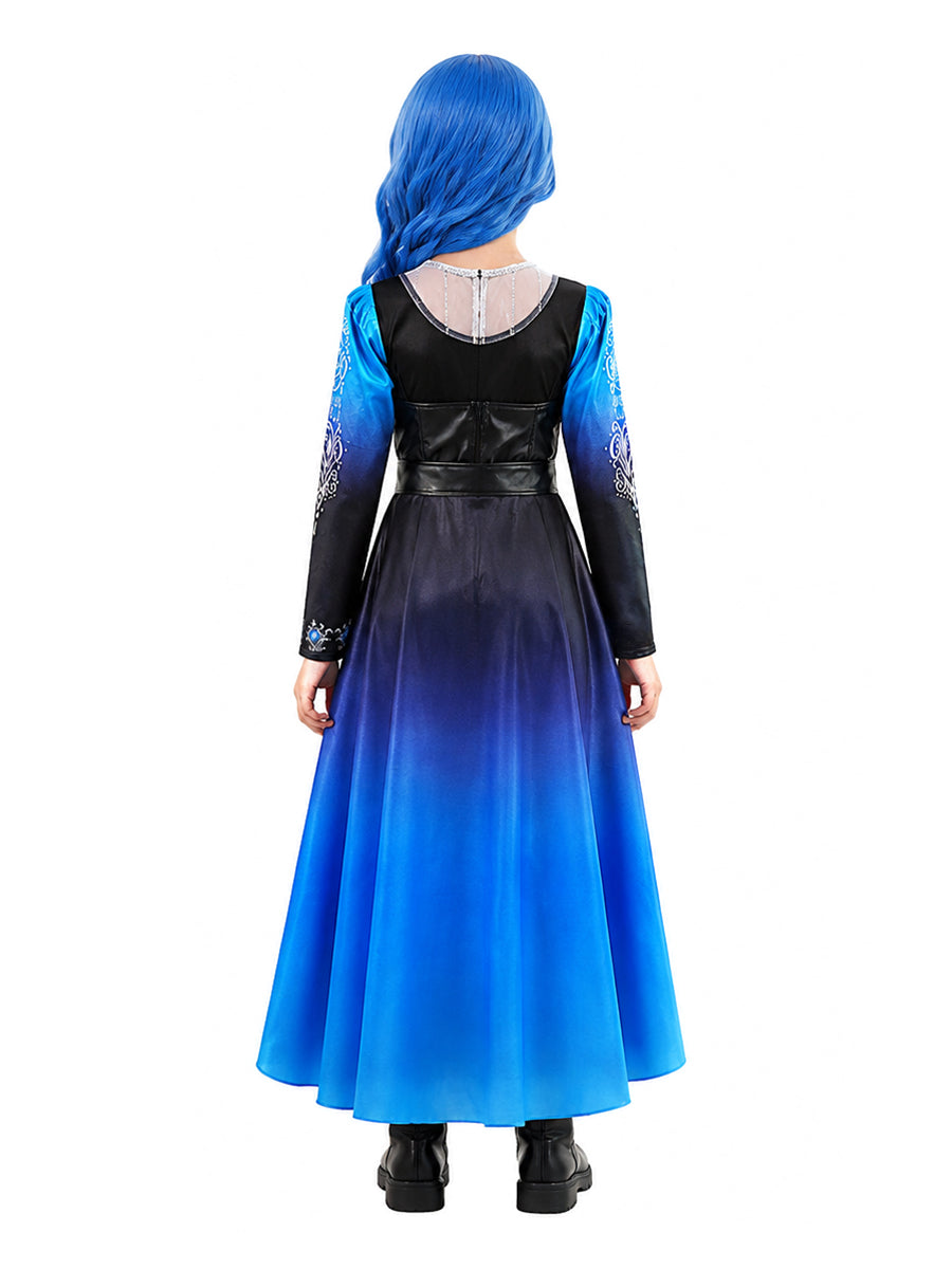 Evil Blue Princess PU Leather Costume