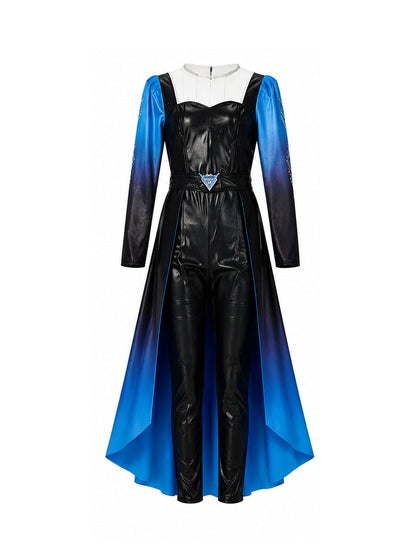 Evil Blue Princess PU Leather Costume