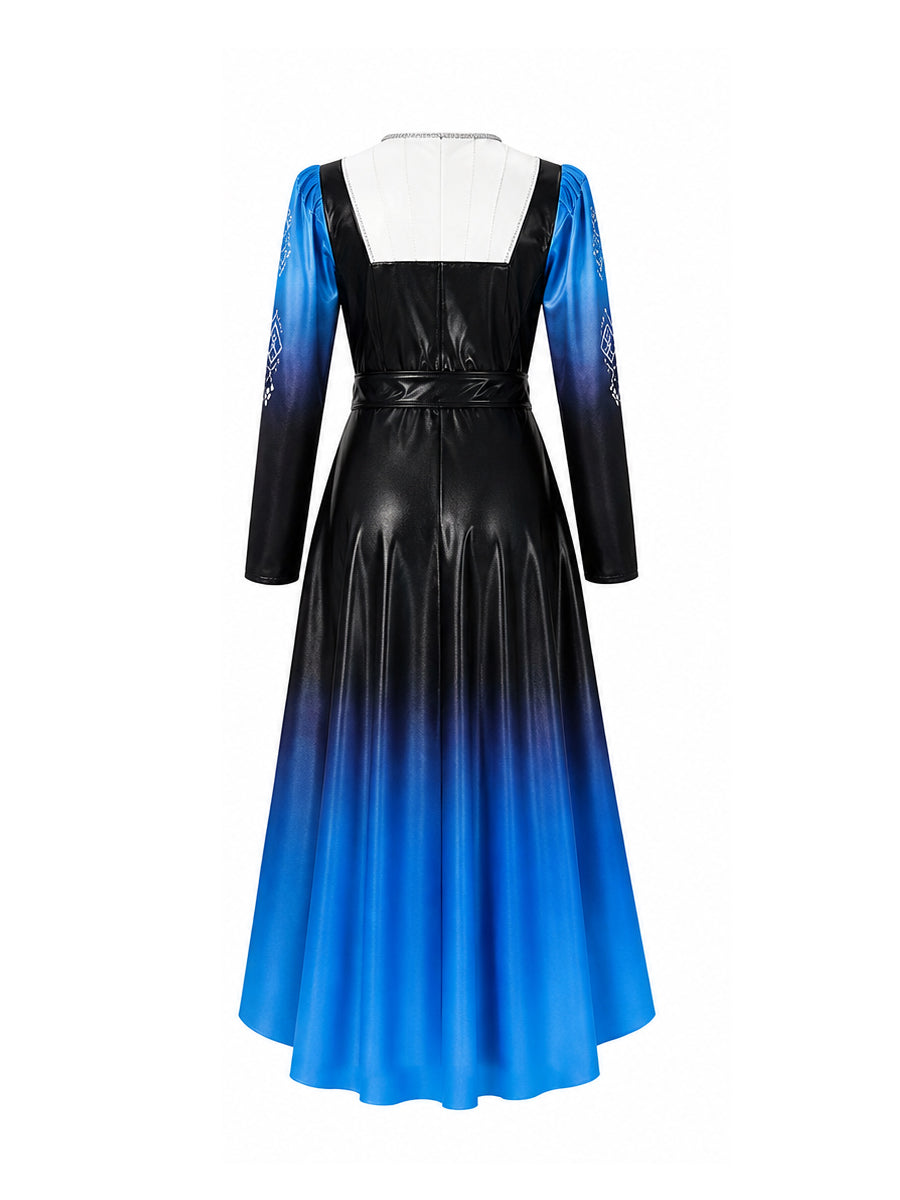 Evil Blue Princess PU Leather Costume