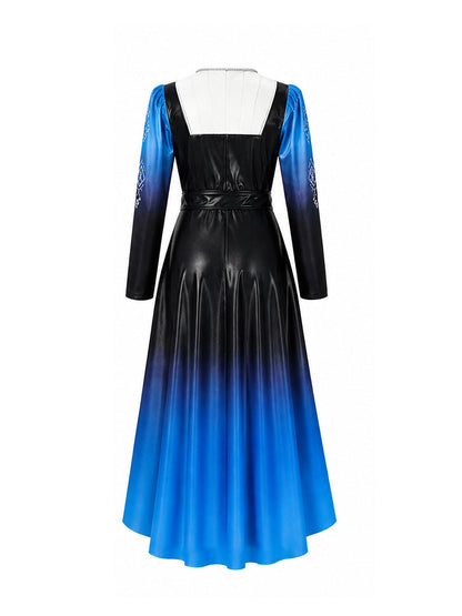 Evil Blue Princess PU Leather Costume