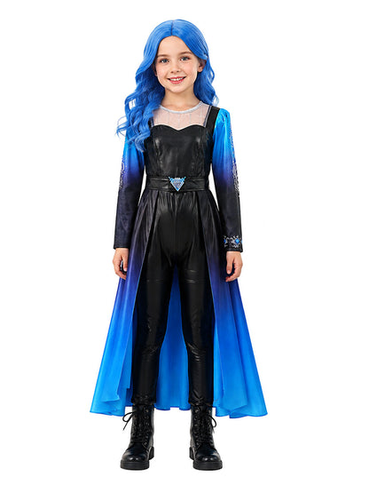 Evil Blue Princess PU Leather Costume