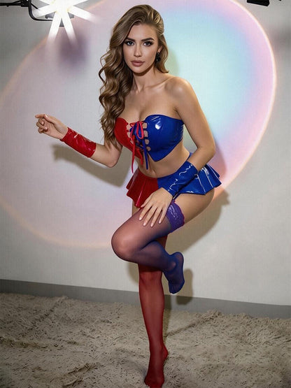Faux Leather Jester Cosplay Set