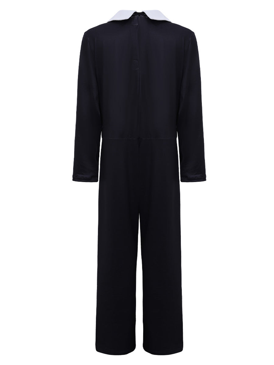 Formal Tuxedo Style Jumpsuit with Bow Tie