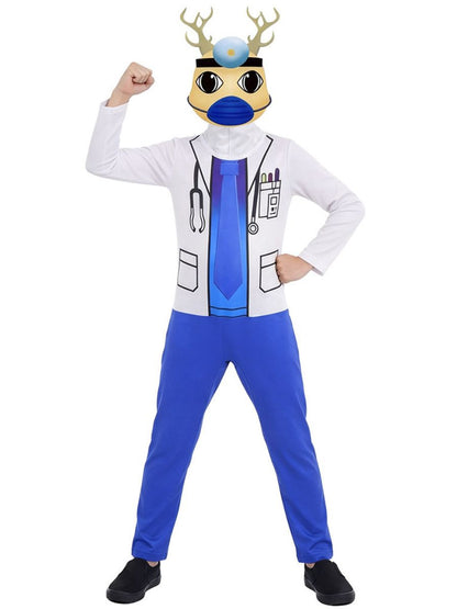 Animal Hospital Dr. Harlow Costume Doctor Reindeer Full Body Jumpsuit for Kids and Adults