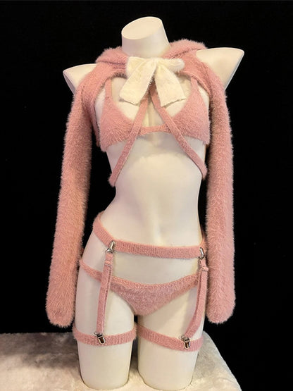 Plush Pink Teddy Bear Outfit