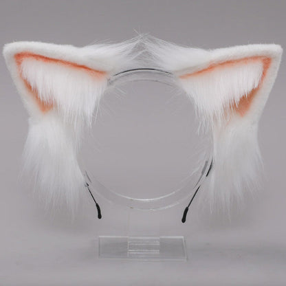 Sexy Fox Cosplay Outfit Anime Animal Costume Two Piece White Rib Knit Lingerie Set