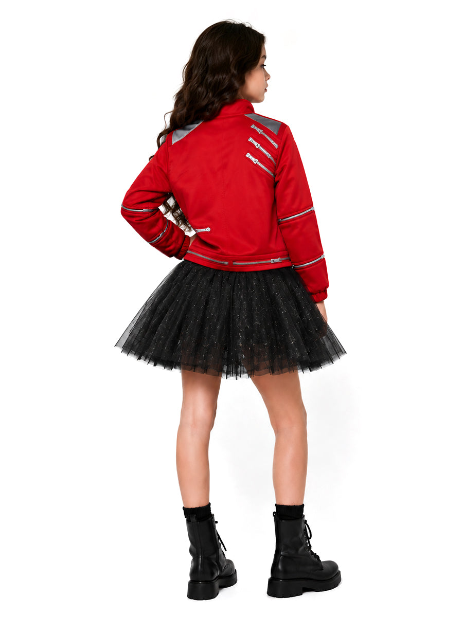 Girls 3D Print Pop King Costume