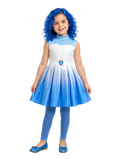 Girls Blue Princess Costume