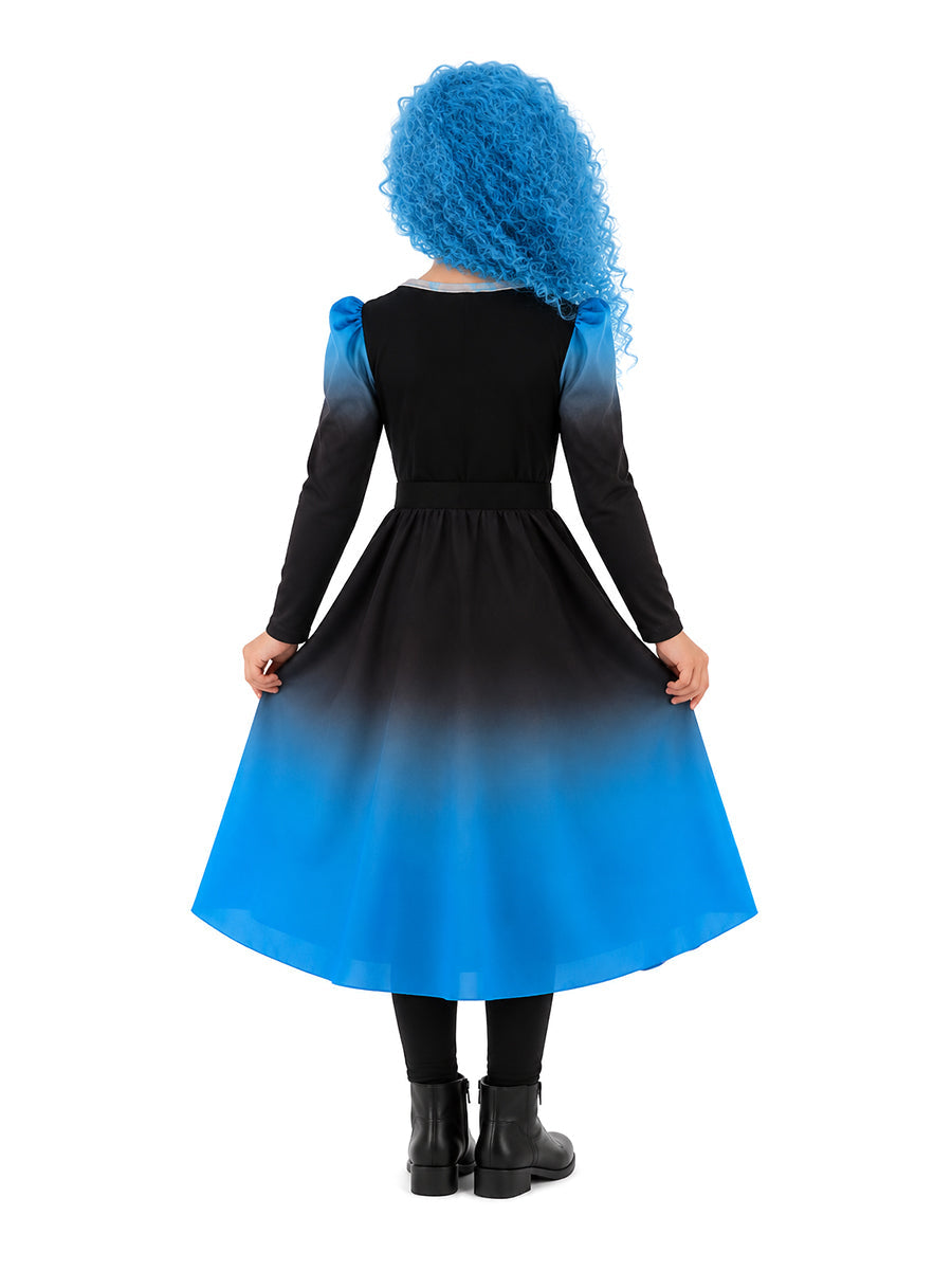 Girls Evil Blue Princess Costume