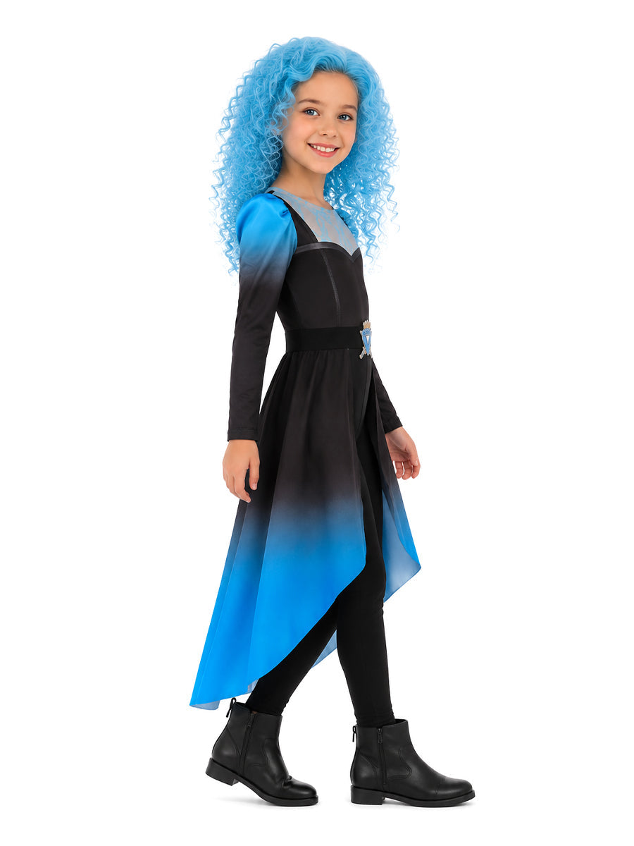 Girls Evil Blue Princess Costume