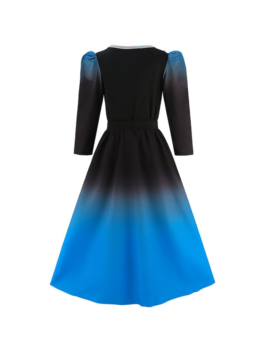 Girls Evil Blue Princess Costume