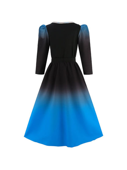 Girls Evil Blue Princess Costume