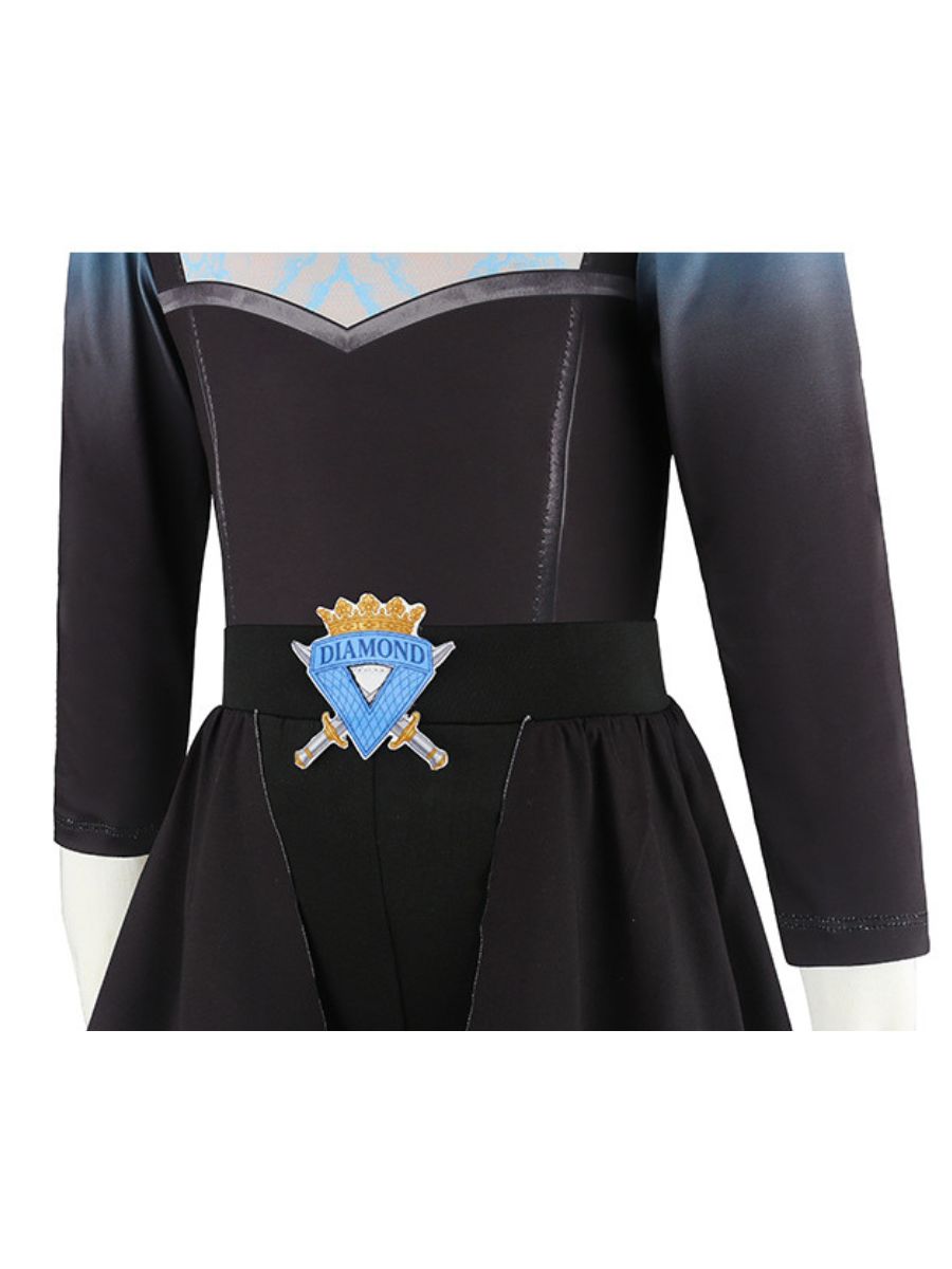 Girls Evil Blue Princess Costume