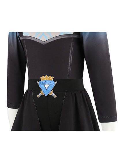 Girls Evil Blue Princess Costume