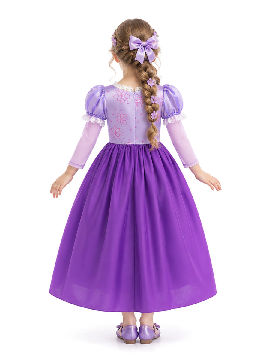 Girls Long Hair Princess Dress