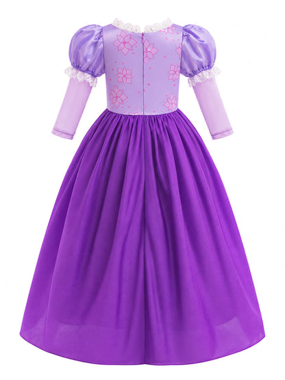 Girls Long Hair Princess Dress