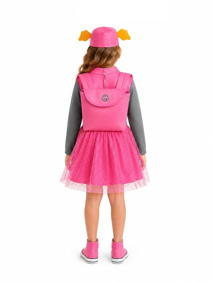 Girls Pink Pup Dress Costume