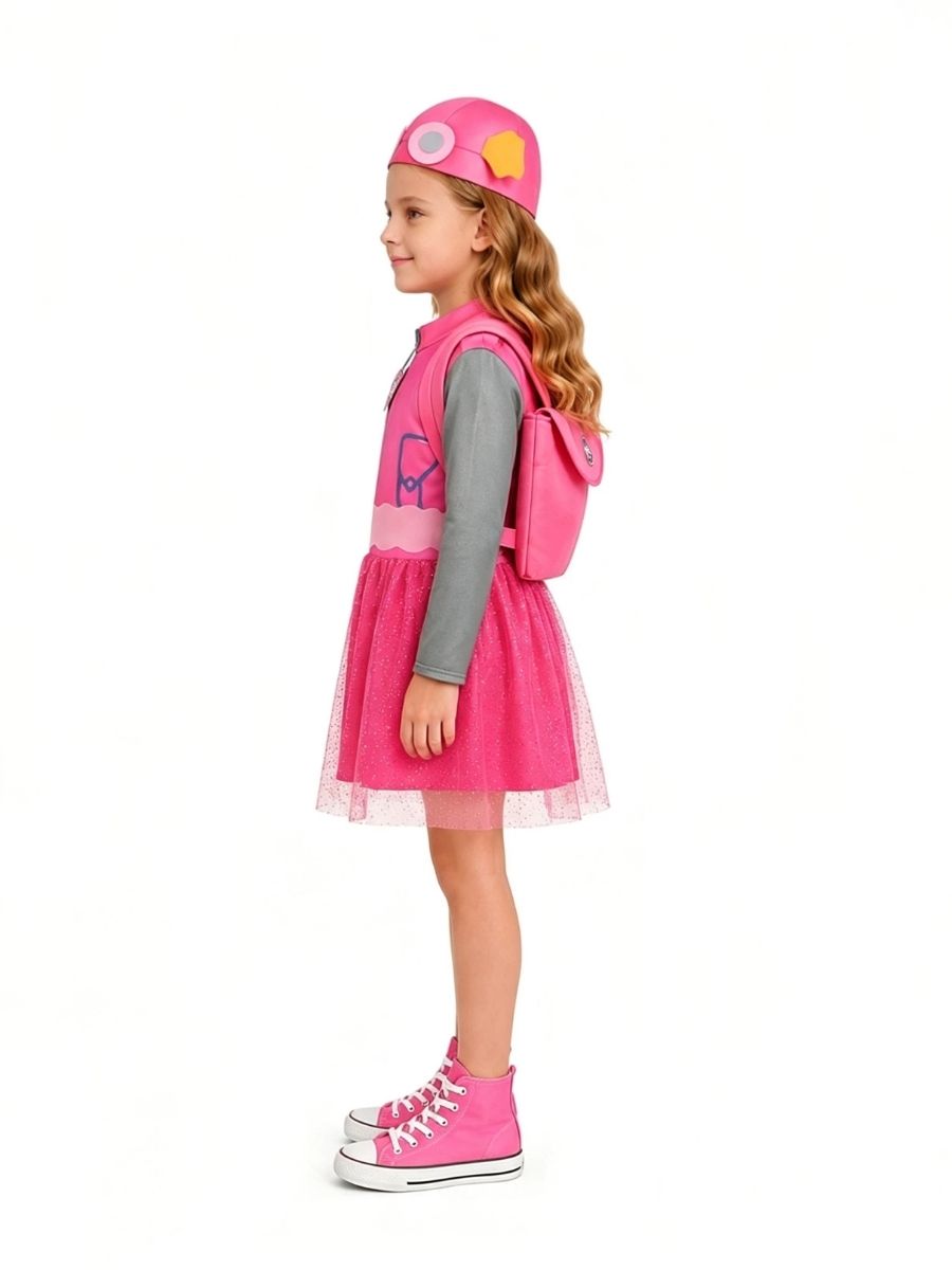 Girls Pink Pup Dress Costume