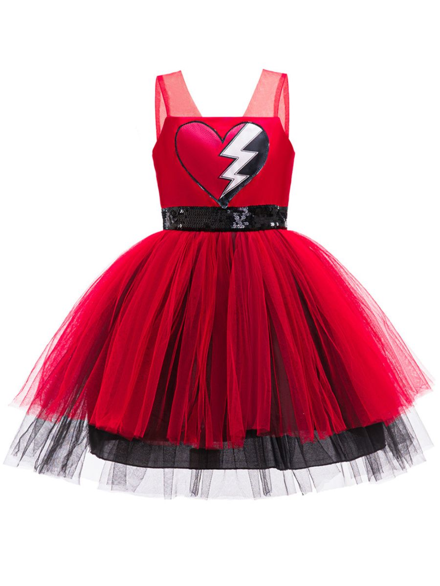Girls Red Princess Tutu Dress