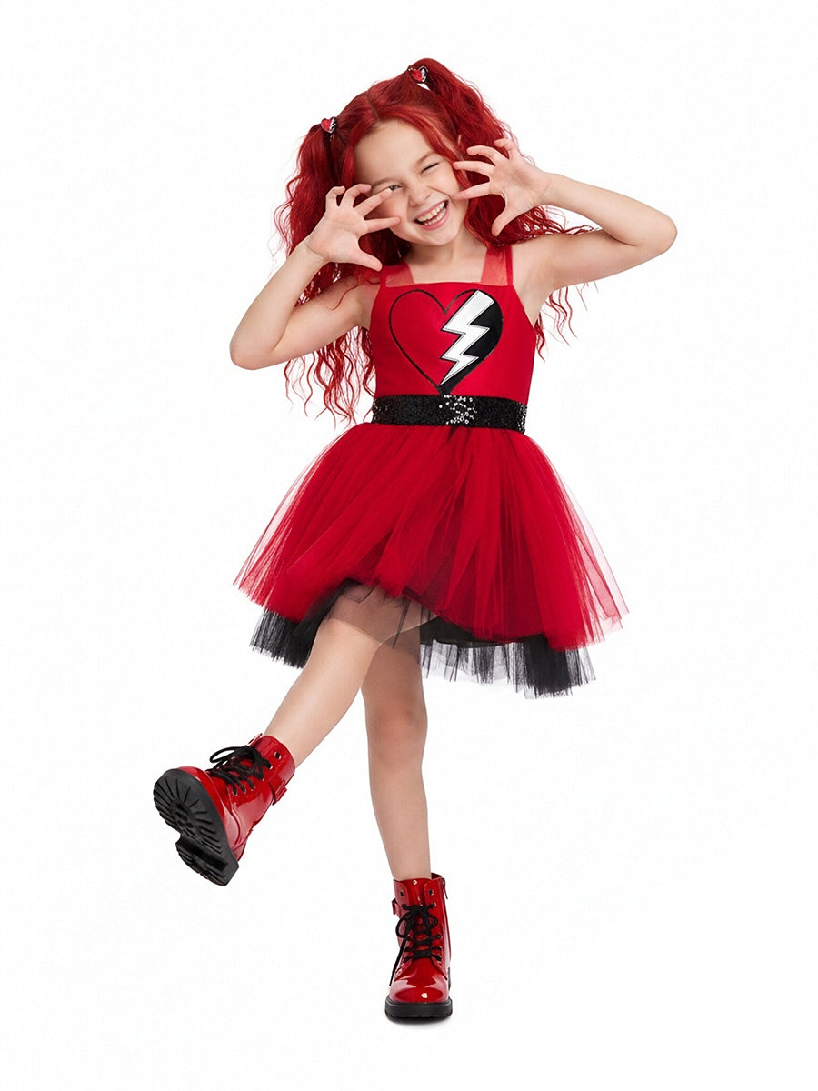 Girls Red Princess Tutu Dress