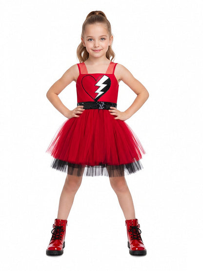 Descendants 5 Red Costume for Girls Descendants Wicked Wonderland Princess Red Tutu Dress