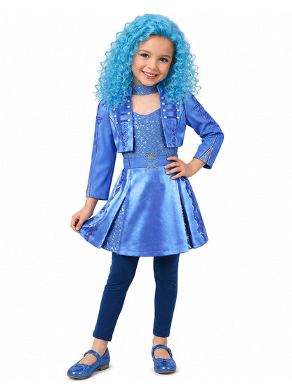 Girls Descendants 5 Chloe Costume Descendants Wicked Wonderland Blue Princess Cosplay Outfit