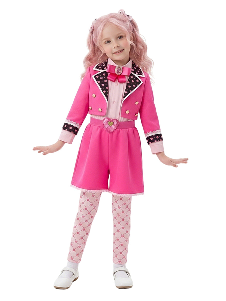 Girls Royal Pink Cosplay Outfit