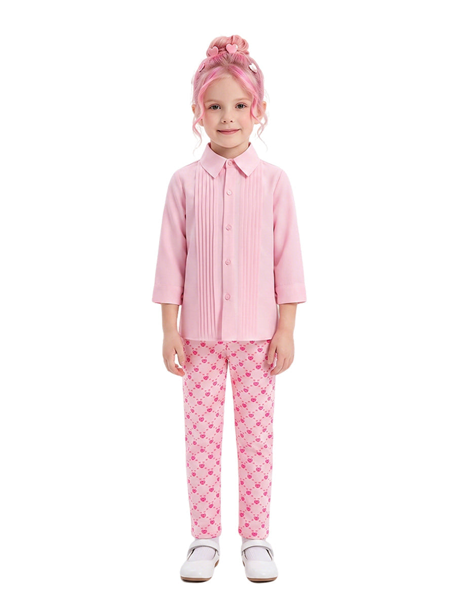 Girls Royal Pink Cosplay Outfit