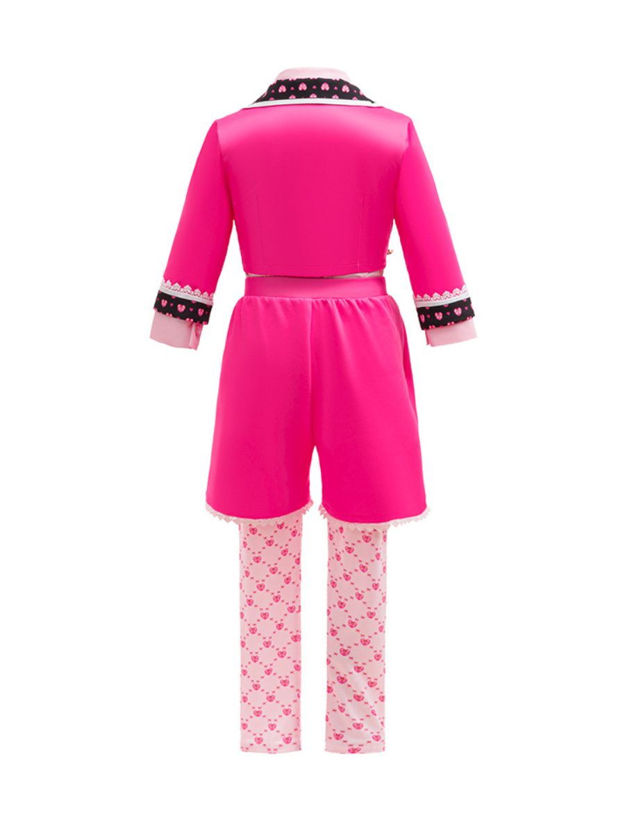 Girls Royal Pink Cosplay Outfit