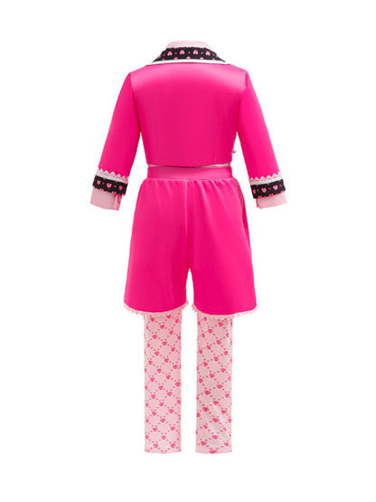 Girls Royal Pink Cosplay Outfit