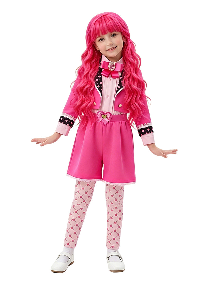 Girls Descendants 5 Pink Costume Descendants Wicked Wonderland Pink Princess Cosplay Outfit