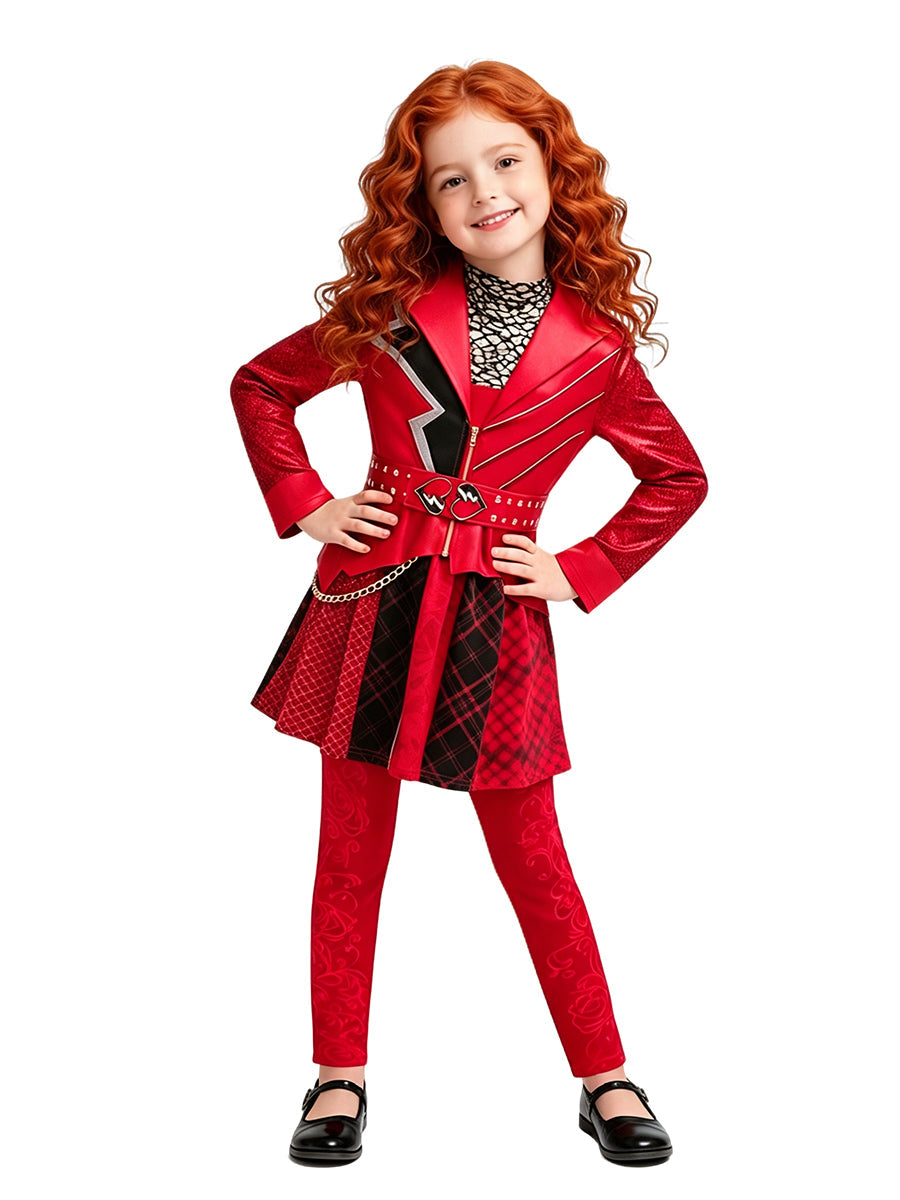 Girls Descendants 5 Red Costume Descendants Wicked Wonderland Red Princess Outfit