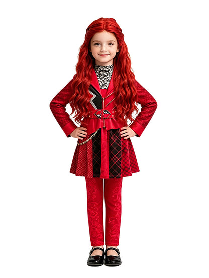 Girls Descendants 5 Red Costume Descendants Wicked Wonderland Red Princess Outfit