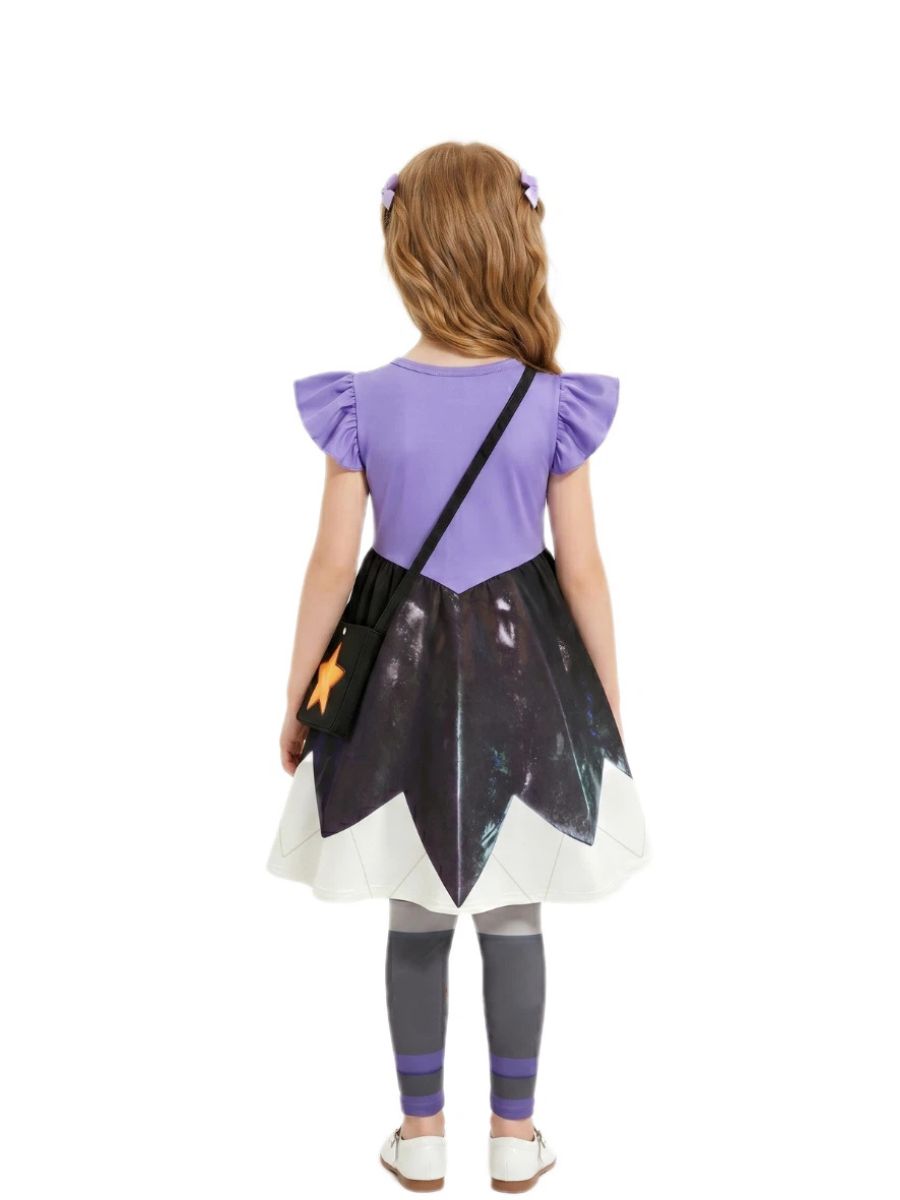 Girls Star Cosplay Dress & Leggings Set