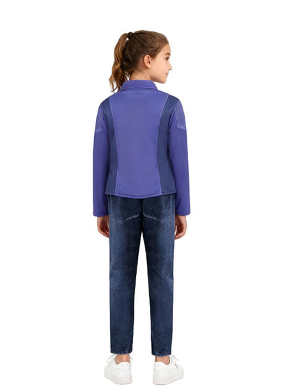 Girls Blue Jacket & Denim Pants Costume