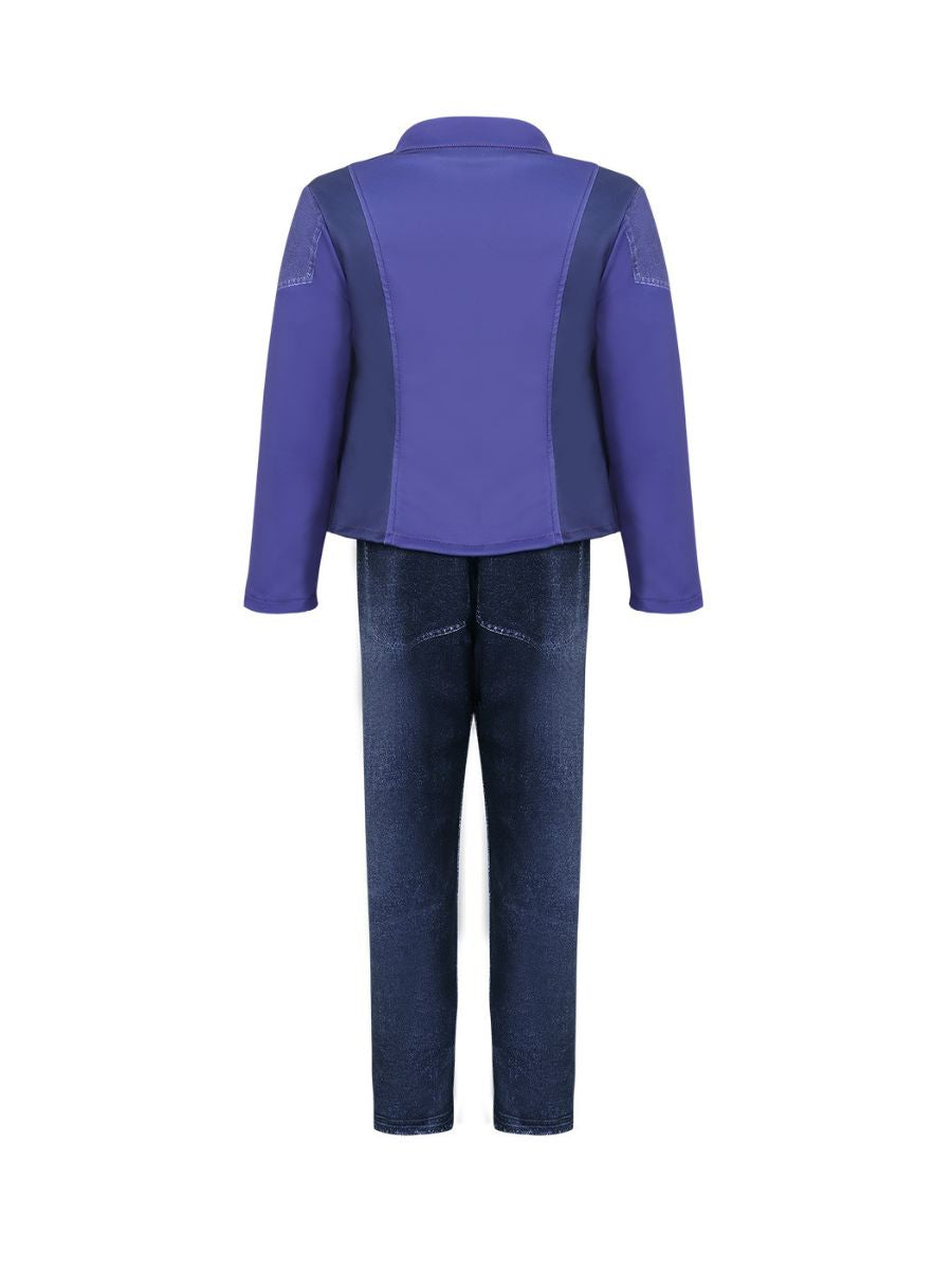 Girls Blue Jacket & Denim Pants Costume