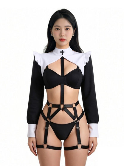 Gothic Nun Harness Costume