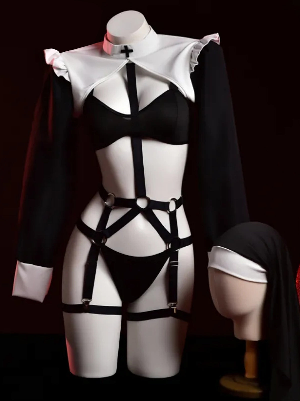 Gothic Nun Harness Costume