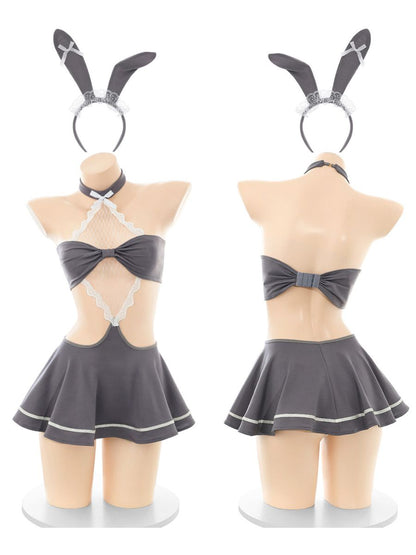 Gray Bunny Girl Cosplay Lingerie Dress