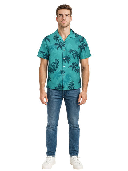 Men’s Tropical Print Shirt w/ Jeans