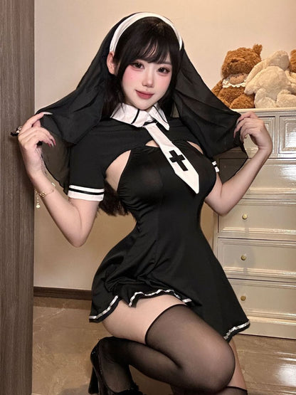 Habit Nun Cosplay Mini Dress