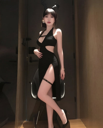 High Slit Bunny Girl Dress