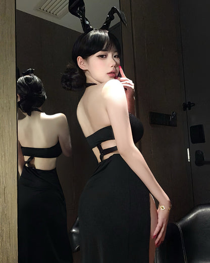High Slit Bunny Girl Dress