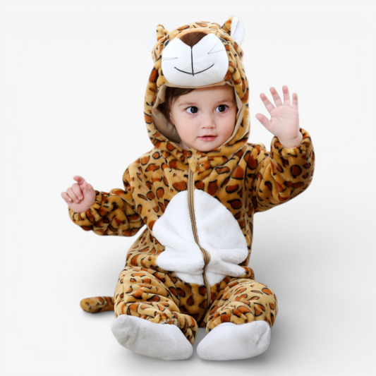 Leopard Costume for Children – Complete with Hat and Cap