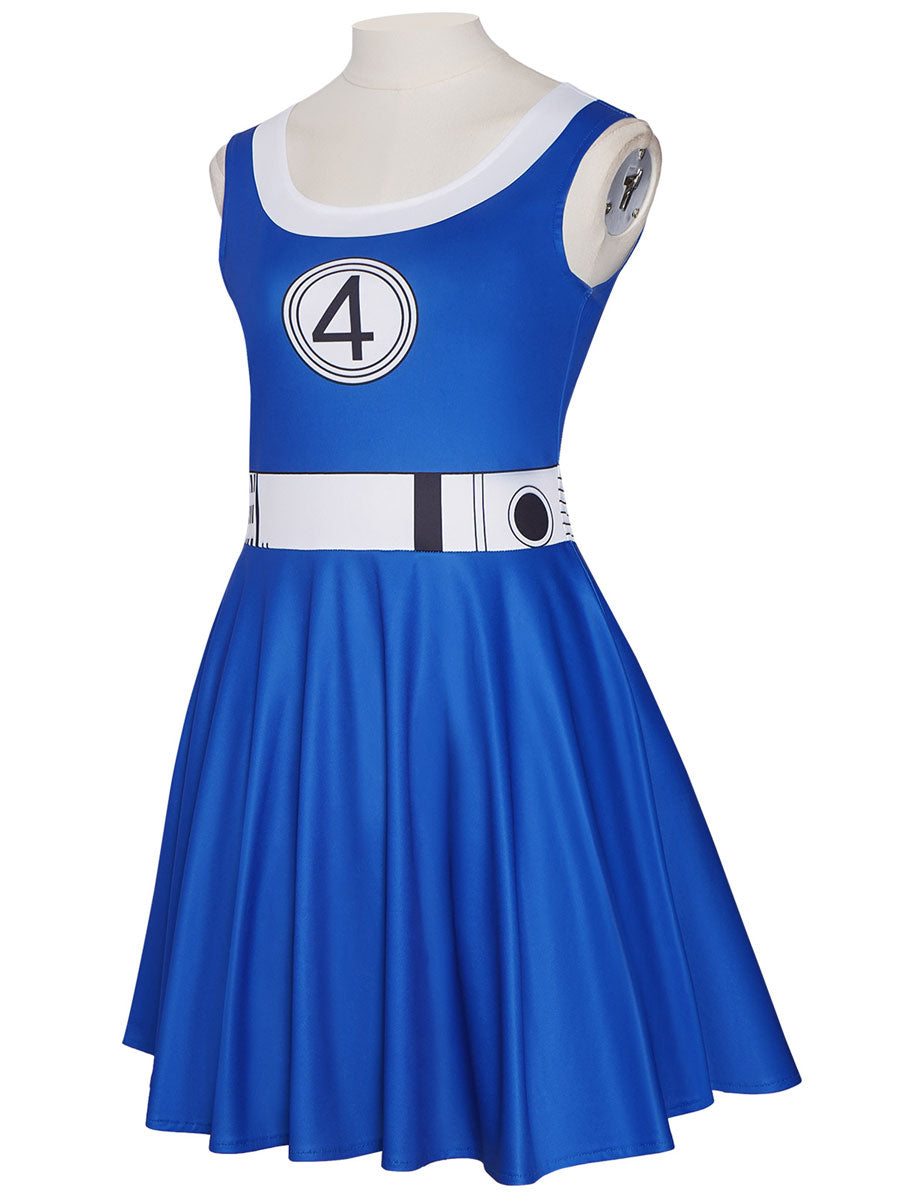 Blue Heroine Skater Dress