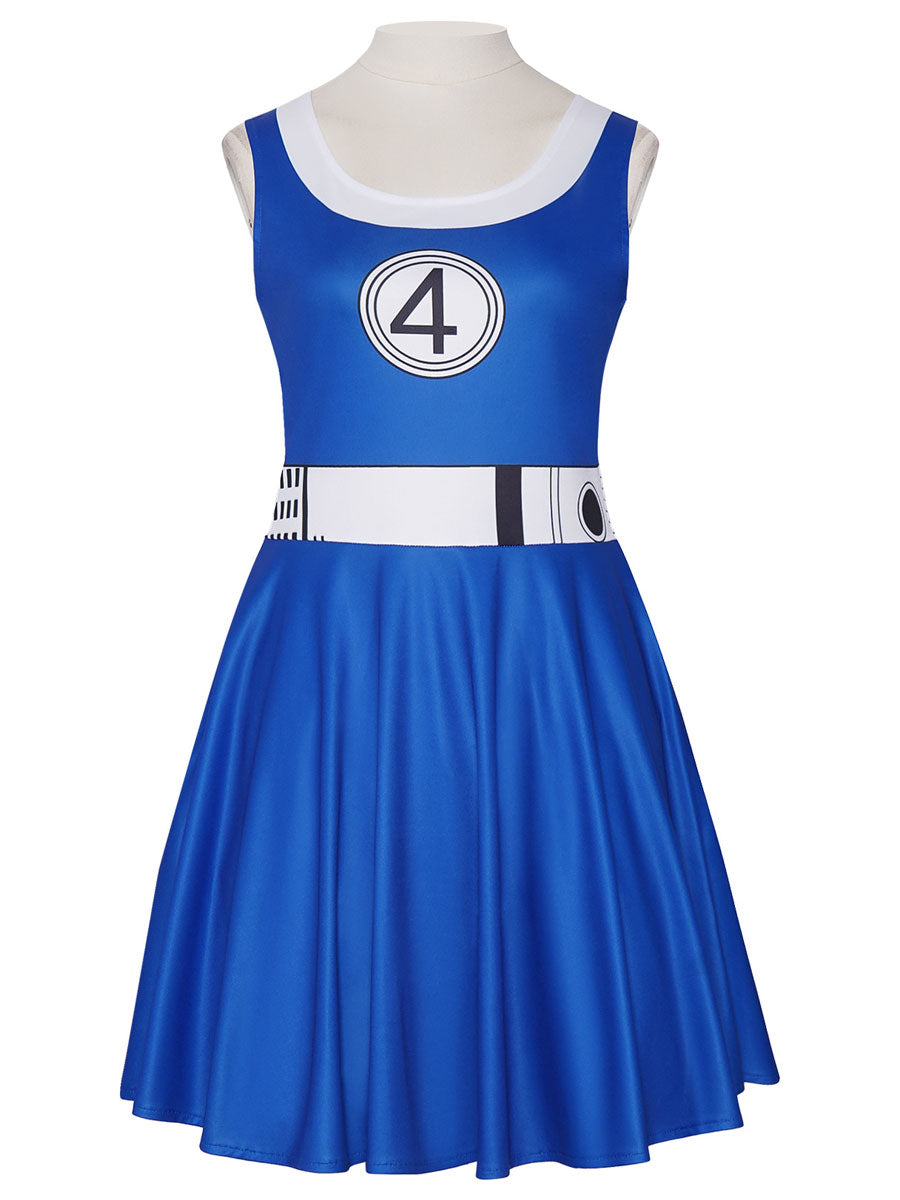 Blue Heroine Skater Dress